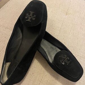Tory Birch loafers. Black suede
